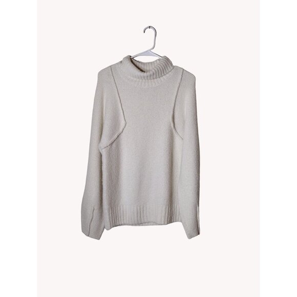 Universal Thread Sweater XS Long Sleeve Turtle Neck Oversized Cream - Picture 1 of 14